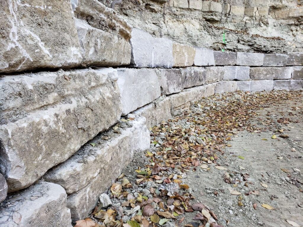 limestone block retaining walls in manhattan ks
